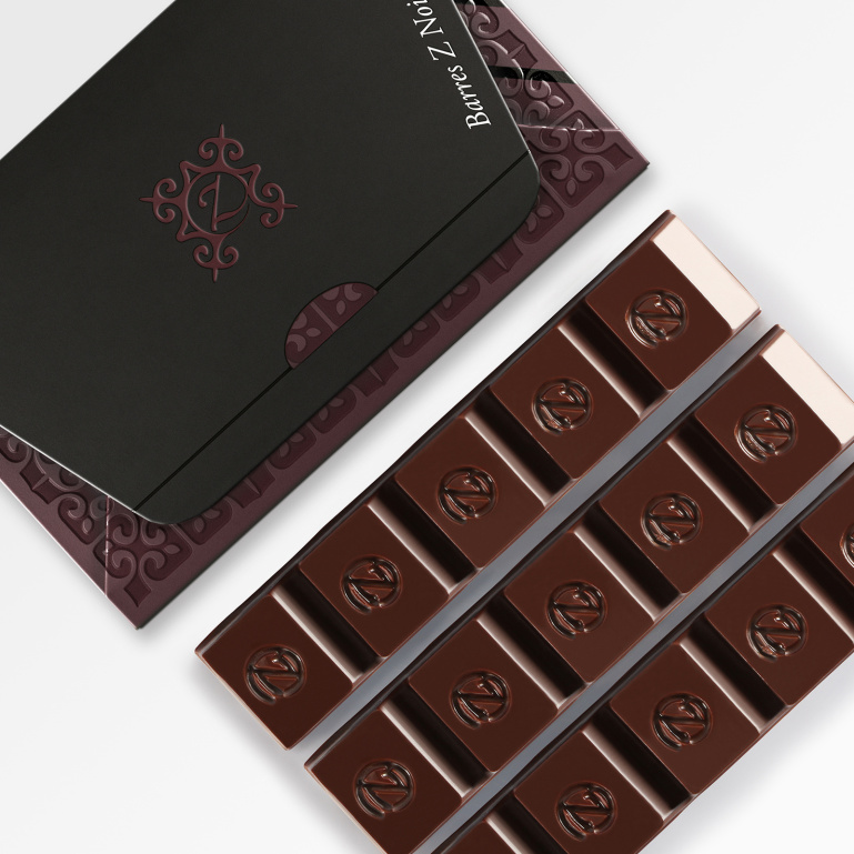Dark ZBar Trio – 3 Dark Chocolate Praliné Bars | zChocolat