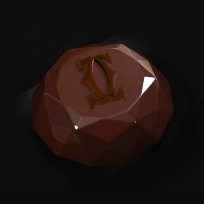 exquisite diamond-shaped chocolate