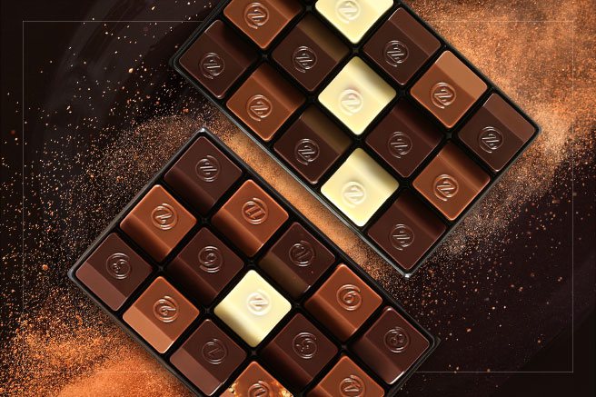 zChocolat numbered chocolates in their box