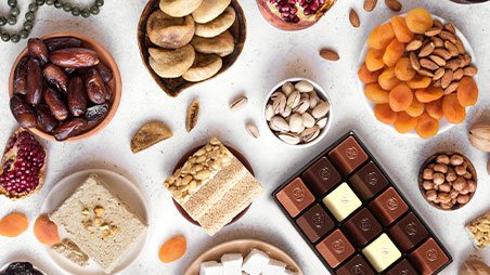 Chocolates, dates and nuts